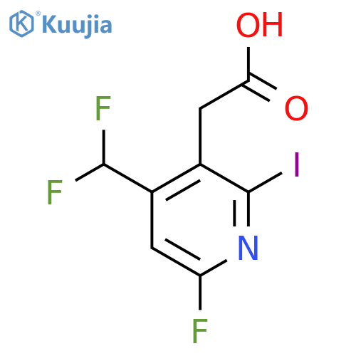 4-(Difluoromethyl)-6-fluoro-2-iodopyridine-3-acetic acid structure