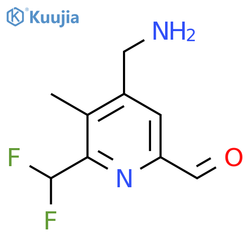 4-(Aminomethyl)-2-(difluoromethyl)-3-methylpyridine-6-carboxaldehyde structure