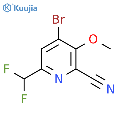 4-Bromo-2-cyano-6-(difluoromethyl)-3-methoxypyridine structure