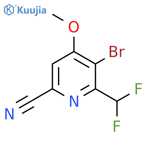 3-Bromo-6-cyano-2-(difluoromethyl)-4-methoxypyridine structure