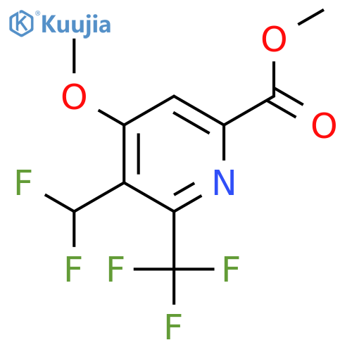 Methyl 3-(difluoromethyl)-4-methoxy-2-(trifluoromethyl)pyridine-6-carboxylate structure