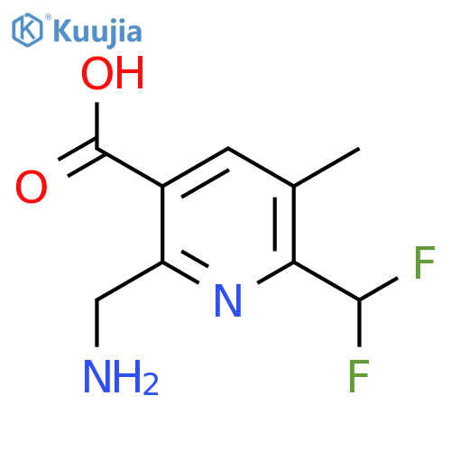 2-(Aminomethyl)-6-(difluoromethyl)-5-methylpyridine-3-carboxylic acid structure