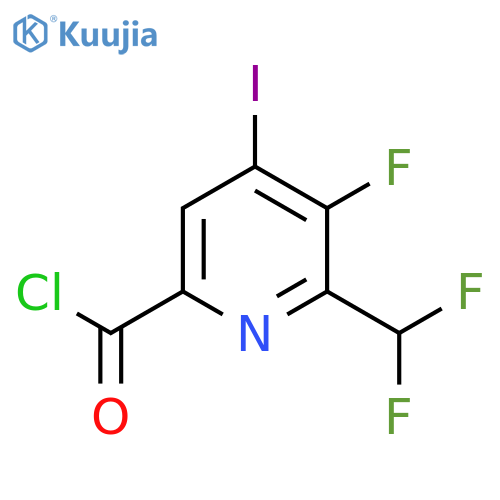 2-(Difluoromethyl)-3-fluoro-4-iodopyridine-6-carbonyl chloride structure
