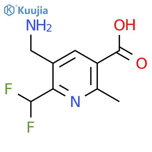 3-(Aminomethyl)-2-(difluoromethyl)-6-methylpyridine-5-carboxylic acid structure