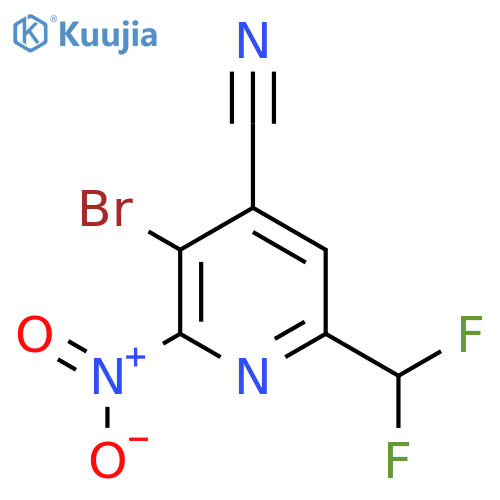 3-Bromo-4-cyano-6-(difluoromethyl)-2-nitropyridine structure
