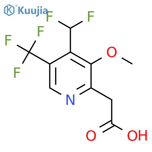 4-(Difluoromethyl)-3-methoxy-5-(trifluoromethyl)pyridine-2-acetic acid structure