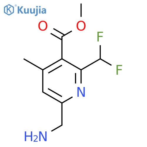 Methyl 6-(aminomethyl)-2-(difluoromethyl)-4-methylpyridine-3-carboxylate structure