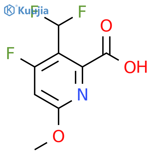 3-(Difluoromethyl)-4-fluoro-6-methoxypyridine-2-carboxylic acid structure