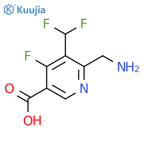 2-(Aminomethyl)-3-(difluoromethyl)-4-fluoropyridine-5-carboxylic acid structure