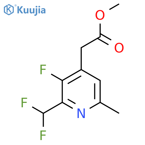 Methyl 2-(difluoromethyl)-3-fluoro-6-methylpyridine-4-acetate structure