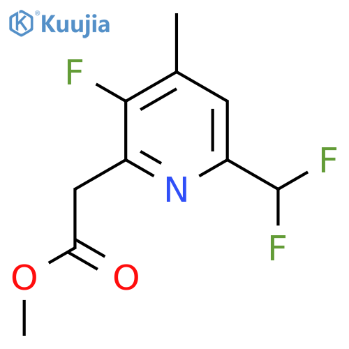 Methyl 6-(difluoromethyl)-3-fluoro-4-methylpyridine-2-acetate structure