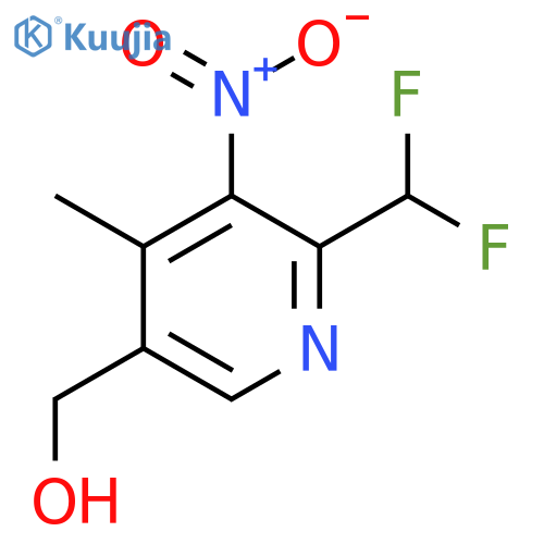 2-(Difluoromethyl)-4-methyl-3-nitropyridine-5-methanol structure