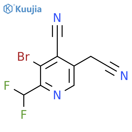3-Bromo-4-cyano-2-(difluoromethyl)pyridine-5-acetonitrile structure