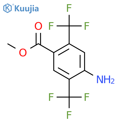 Methyl 4-amino-2,5-bis(trifluoromethyl)benzoate structure