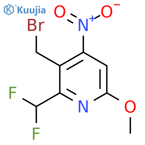 3-(Bromomethyl)-2-(difluoromethyl)-6-methoxy-4-nitropyridine structure