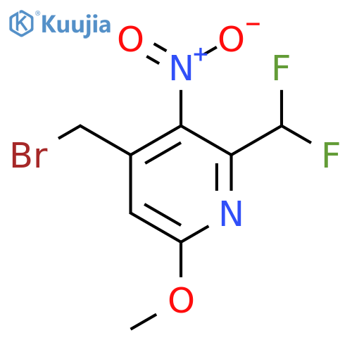 4-(Bromomethyl)-2-(difluoromethyl)-6-methoxy-3-nitropyridine structure