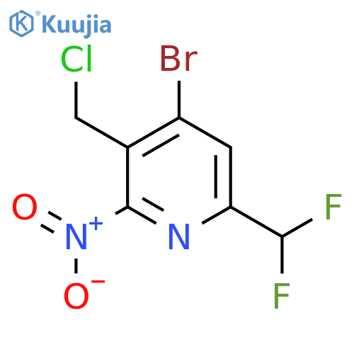 4-Bromo-3-(chloromethyl)-6-(difluoromethyl)-2-nitropyridine structure