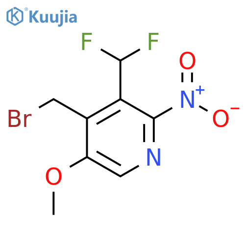 4-(Bromomethyl)-3-(difluoromethyl)-5-methoxy-2-nitropyridine structure