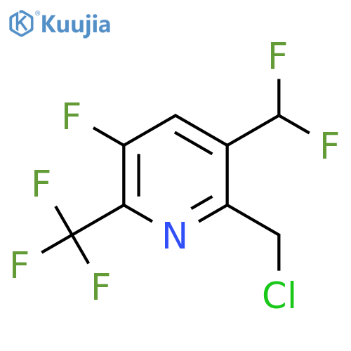 2-(Chloromethyl)-3-(difluoromethyl)-5-fluoro-6-(trifluoromethyl)pyridine structure