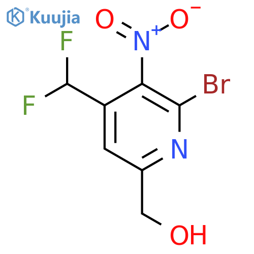 2-Bromo-4-(difluoromethyl)-3-nitropyridine-6-methanol structure