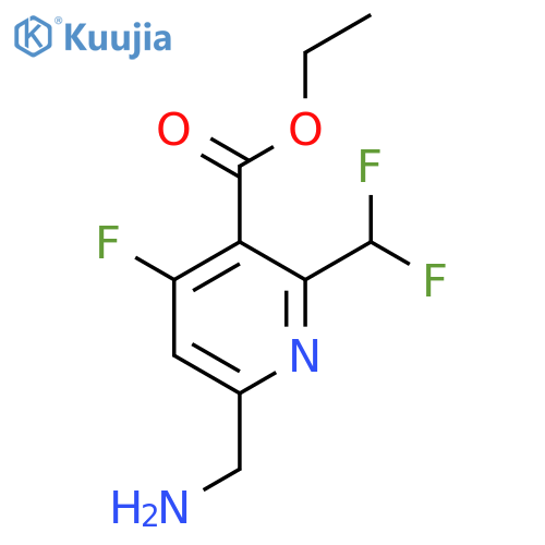 Ethyl 6-(aminomethyl)-2-(difluoromethyl)-4-fluoropyridine-3-carboxylate structure