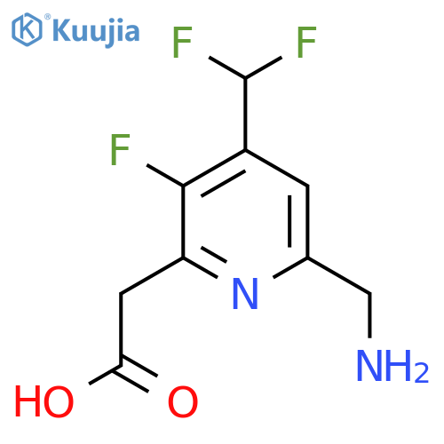 6-(Aminomethyl)-4-(difluoromethyl)-3-fluoropyridine-2-acetic acid structure