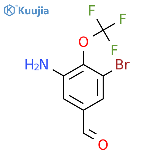 3-Amino-5-bromo-4-(trifluoromethoxy)benzaldehyde structure