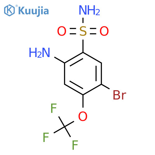 2-Amino-5-bromo-4-(trifluoromethoxy)benzenesulfonamide structure
