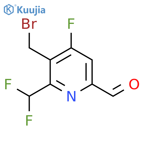 3-(Bromomethyl)-2-(difluoromethyl)-4-fluoropyridine-6-carboxaldehyde structure