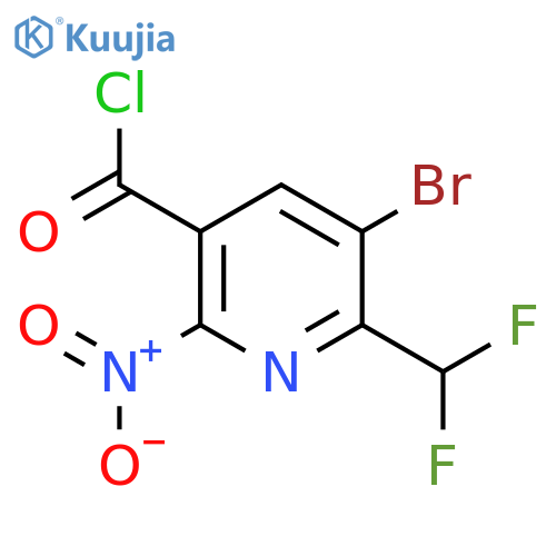 3-Bromo-2-(difluoromethyl)-6-nitropyridine-5-carbonyl chloride structure