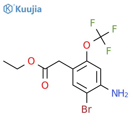 Ethyl 4-amino-5-bromo-2-(trifluoromethoxy)phenylacetate structure