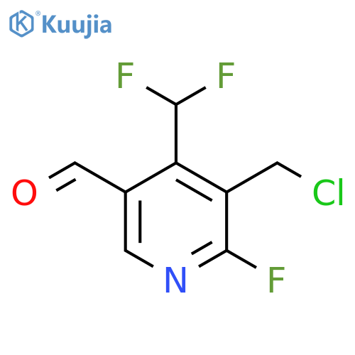 3-(Chloromethyl)-4-(difluoromethyl)-2-fluoropyridine-5-carboxaldehyde structure