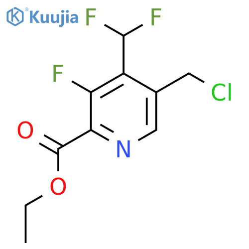 Ethyl 5-(chloromethyl)-4-(difluoromethyl)-3-fluoropyridine-2-carboxylate structure