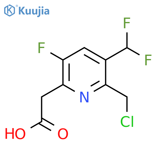 2-(Chloromethyl)-3-(difluoromethyl)-5-fluoropyridine-6-acetic acid structure