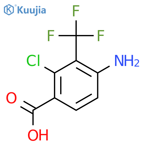 4-Amino-2-chloro-3-(trifluoromethyl)benzoic acid structure