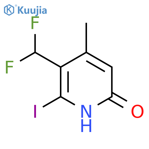 3-(Difluoromethyl)-6-hydroxy-2-iodo-4-methylpyridine structure