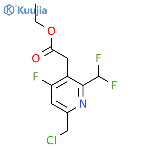 Ethyl 6-(chloromethyl)-2-(difluoromethyl)-4-fluoropyridine-3-acetate structure