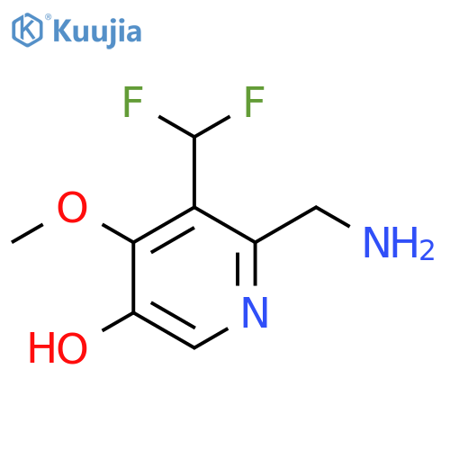 2-(Aminomethyl)-3-(difluoromethyl)-5-hydroxy-4-methoxypyridine structure
