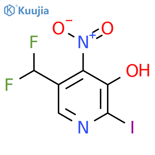 5-(Difluoromethyl)-3-hydroxy-2-iodo-4-nitropyridine structure