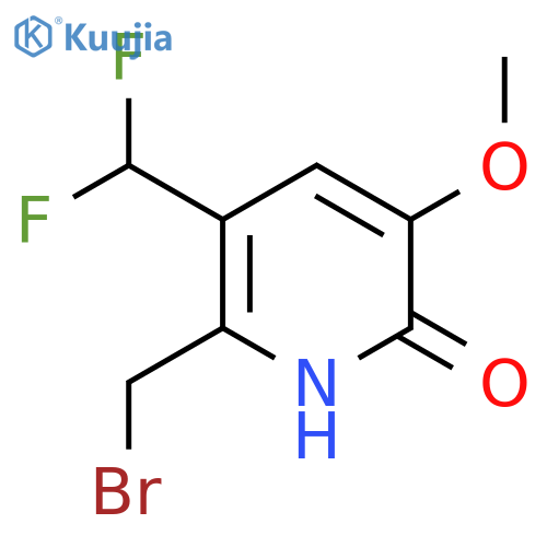 2-(Bromomethyl)-3-(difluoromethyl)-6-hydroxy-5-methoxypyridine structure