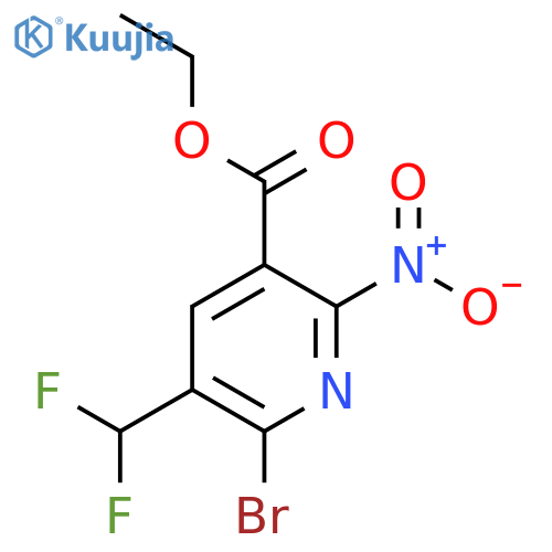 Ethyl 2-bromo-3-(difluoromethyl)-6-nitropyridine-5-carboxylate structure