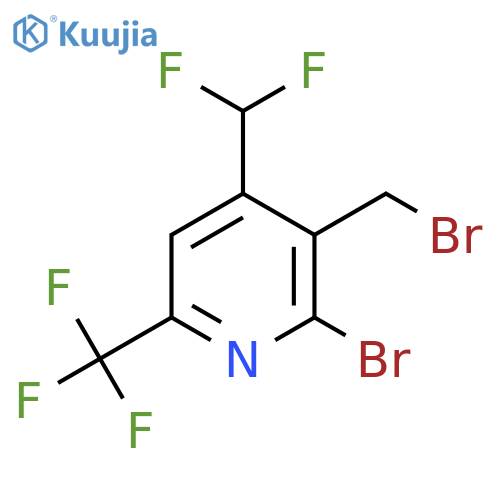 2-Bromo-3-(bromomethyl)-4-(difluoromethyl)-6-(trifluoromethyl)pyridine structure