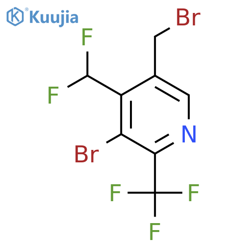 3-Bromo-5-(bromomethyl)-4-(difluoromethyl)-2-(trifluoromethyl)pyridine structure