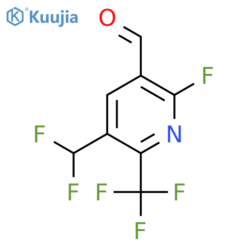 3-(Difluoromethyl)-6-fluoro-2-(trifluoromethyl)pyridine-5-carboxaldehyde structure