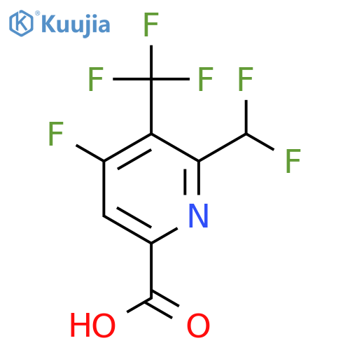 2-(Difluoromethyl)-4-fluoro-3-(trifluoromethyl)pyridine-6-carboxylic acid structure