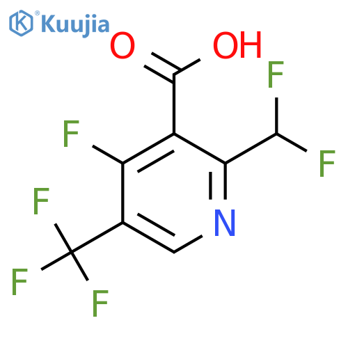 2-(Difluoromethyl)-4-fluoro-5-(trifluoromethyl)pyridine-3-carboxylic acid structure