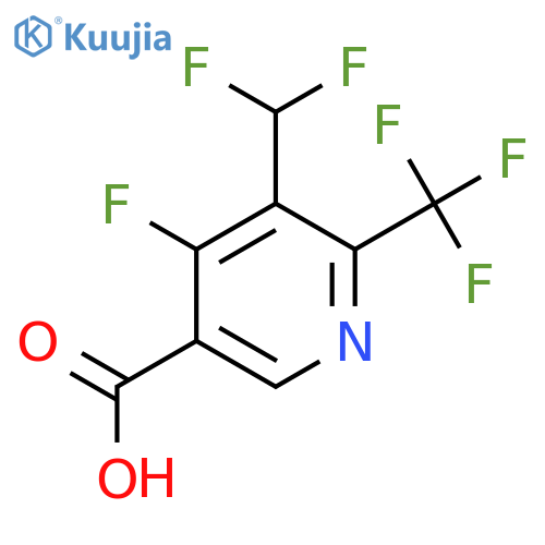 3-(Difluoromethyl)-4-fluoro-2-(trifluoromethyl)pyridine-5-carboxylic acid structure