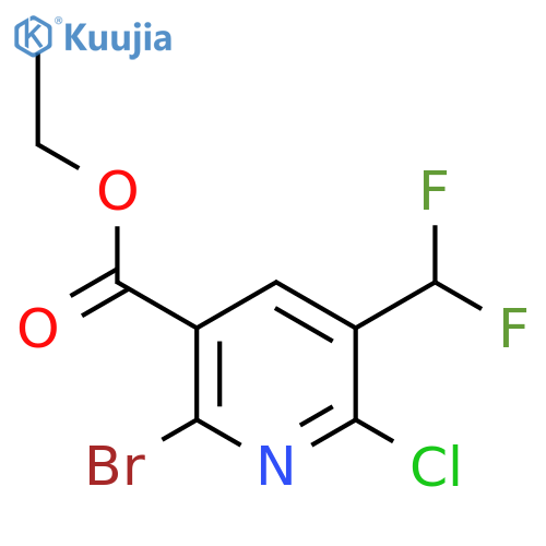 Ethyl 2-bromo-6-chloro-5-(difluoromethyl)pyridine-3-carboxylate structure