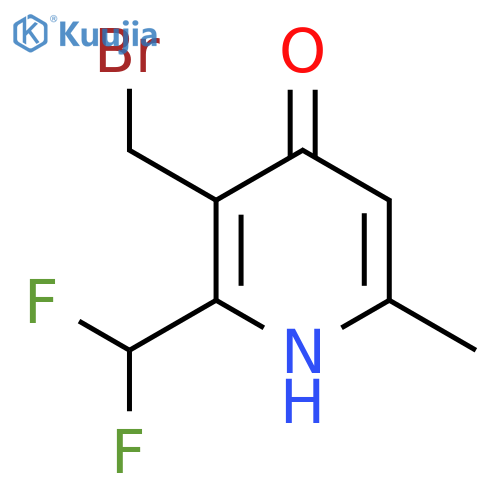 3-(Bromomethyl)-2-(difluoromethyl)-4-hydroxy-6-methylpyridine structure
