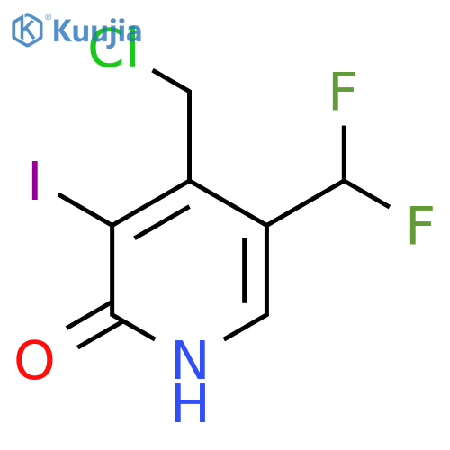 4-(Chloromethyl)-5-(difluoromethyl)-2-hydroxy-3-iodopyridine structure